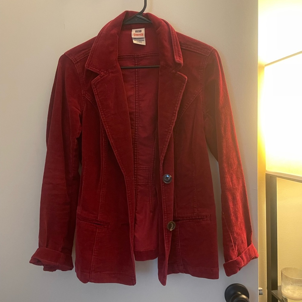 Red Corduroy Blazer